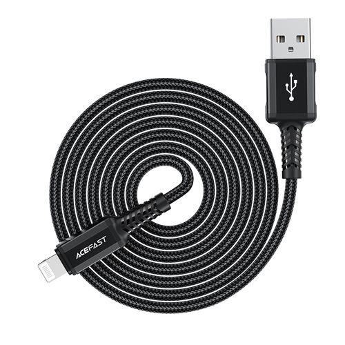 kabel przewód mfi do iphone usb - lightning 2.4a 1.8m czarny na Arena.pl