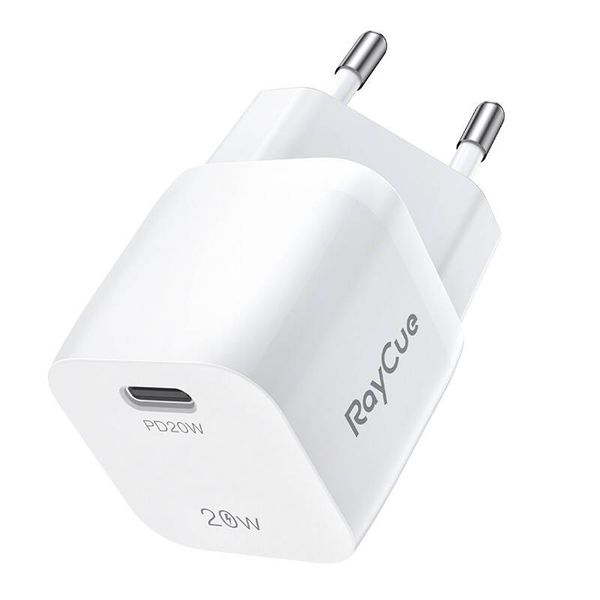 Ładowarka sieciowa RayCue USB-C PD 20W EU (biała) zdjęcie 1