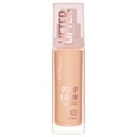 rozświetlający trwały podkład do twarzy maybelline lifter plump & glow 102