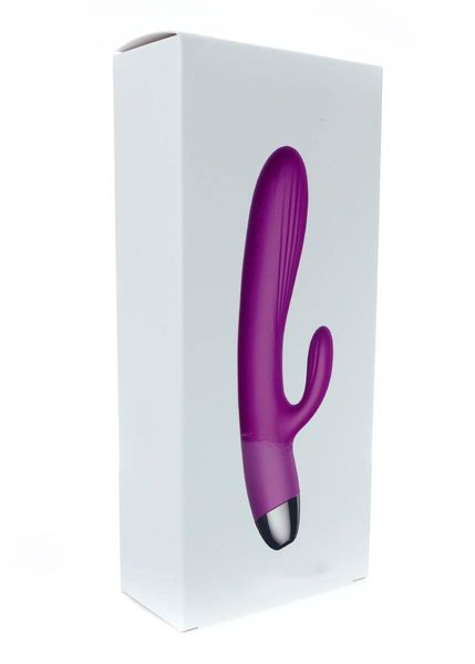 Wibrator-Silicone Vibrator And Pulsator Purple Usb 7+7 Function / Heating zdjęcie 16