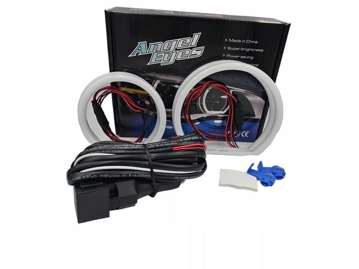 Cotton White Ringi LED BMW E83 X3 E87 E60 E61 E90 E91 Białe Dzienne mocne zdjęcie 9