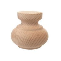 Noga drewniana toczona do mebli WY01005 Kolor pokrycia - Buk, Długość / Wysokość - 6 cm, Materiał - Drewno