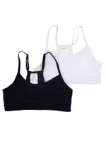 Stanik biustonosz dziewczęcy miękki gładki regulowany 2PAK 134-140 YOCLUB