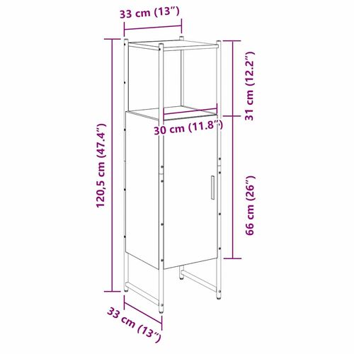 Szafka Łazienkowa z przechowywaniem Beżowy 33 x 33 x 120.5 cm na Arena.pl