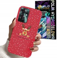ETUI DO OPPO RENO 11 F 5G - ŚWIĄTECZNE WZORY RENIFER PLECKI + FOLIA