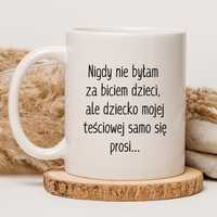 CHAMSKI KUBEK BEZ CENZURY | ŚMIESZNY PREZENT | DO PRACY BIURA DOMU | 330 ml