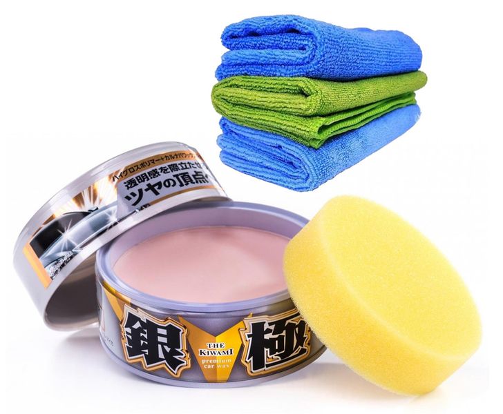 Soft99 Kiwami Wax Silver Light + 3 Mikrofibry zdjęcie 1