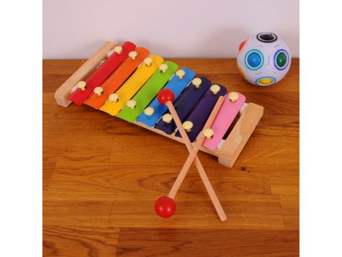 Cymbałki drewniane dla dziecka kolorowe edukacyjne na Arena.pl