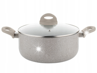 Garnek Florina Sandy 18cm 1.6L Aluminiowy Beżowy Indukcja Gaz z Pokrywką