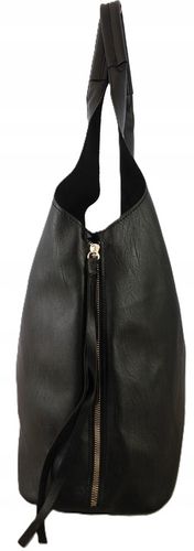 Monnari Torebka Shopper Model 2w1 Listonoszka Kolekcja Premium Czarna na Arena.pl