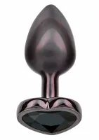calexotics jewel diamond heart plug small srebrny z kryształem serce 7 cm
