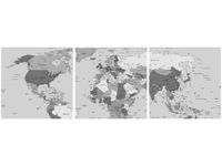 90 80CM OBRAZ T3 ELEM WORLD MAP DRUK ŚCIENNY