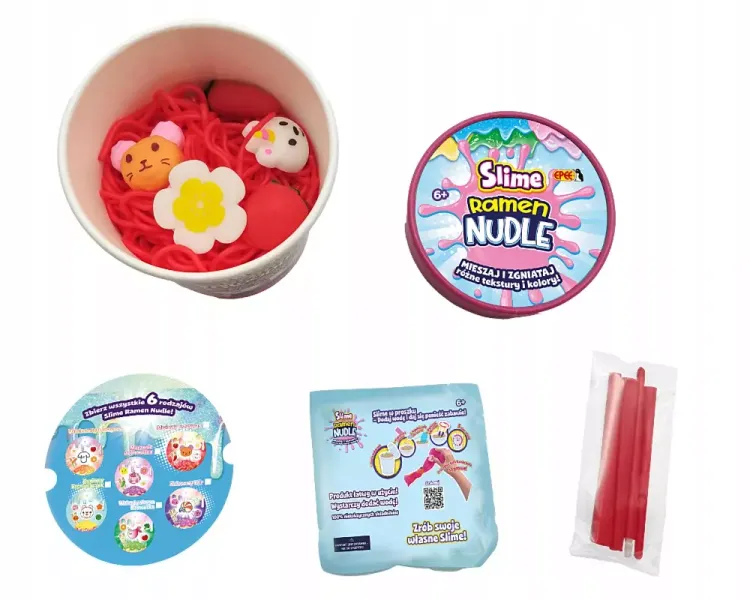Slime Ramen Nudle. Misiowy przytulas zdjęcie 2