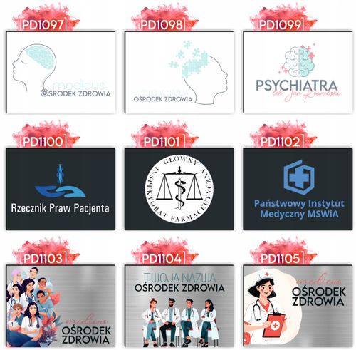 nadruk UV dibond TABLICZKA 30x20 CM lekarska LOGO RZECZNIK PRAW PACJENTA na Arena.pl