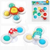 3 przyssawki sensoryczne grzechotka spinner dla niemowląt 168jt-5