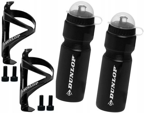 ZESTAW ROWEROWY 2x BIDON DUNLOP 750ML + 2x KOSZYK UCHWYT 2w1 na Arena.pl