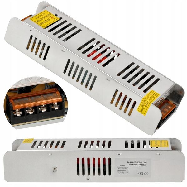 ZASILACZ modułowy Slim 200W 24V IP20 do CCTV LED zdjęcie 1