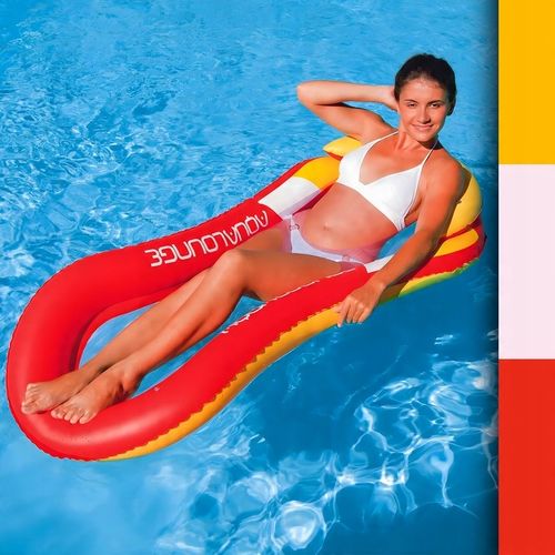 MATERAC DMUCHANY Z SIATKĄ DO PŁYWANIA LEŻAK PLAŻOWY NA BASEN HAMAK WODNY na Arena.pl