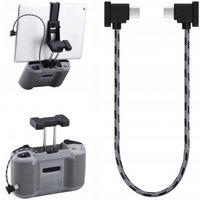 KABEL NYLONOWY DO PILOTA DRONA DJI AIR 2 MINI 2 3 4 PRO USB 2X TYP C 30 CM
