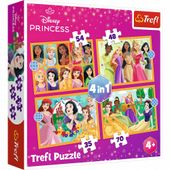 PUZZLE 4W1 BAJKOWE HISTORIE/ DISNEY PRINCESS 34651