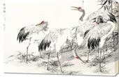 Obraz 90x60cm Japanese Crane, Kashu Japoński Vintage do Salonu