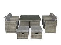 Zestaw technorattanowy z otwieranymi pufami DELIZIOSO