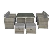 Zestaw technorattanowy z otwieranymi pufami DELIZIOSO