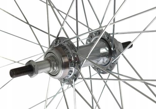 KOŁO ROWEROWE 26 CALI TYŁ TYLNE WOLNOBIEG OBRĘCZ ALUMINIOWE V-BRAKE SREBRNE na Arena.pl