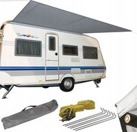 ZADASZENIE DO PRZYCZEPY KEMPINGOWEJ DASZEK WODOODPORNY SKŁADANY OSŁONA UV