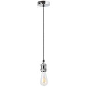 LAMPA wisząca FIXY 1418 Rabalux metalowa OPRAWKA na żarówkę kabel zwis srebrny