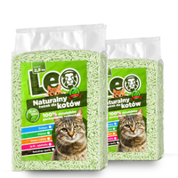 Naturalny Żwirek dla Kota LEO Tofu Zielona herbata 2x2,5 kg Zbrylający EKO