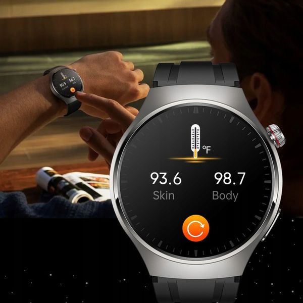 SMARTWATCH ZEGAREK MĘSKI EKG POMIAR CUKRU HRV ROZMOWY 3 PASKI SZKŁO MENU PL zdjęcie 15