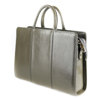 512 Damski skórzany kuferek mały - szary KEMER