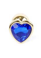 biżuteria analna mylove toys gold heart granatowa 7 cm