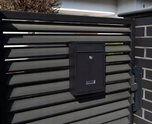 SKRZYNKA NA LISTY Z NUMEREM DOMU Adresem POCZTOWA A4 Czarna WZORY na Arena.pl