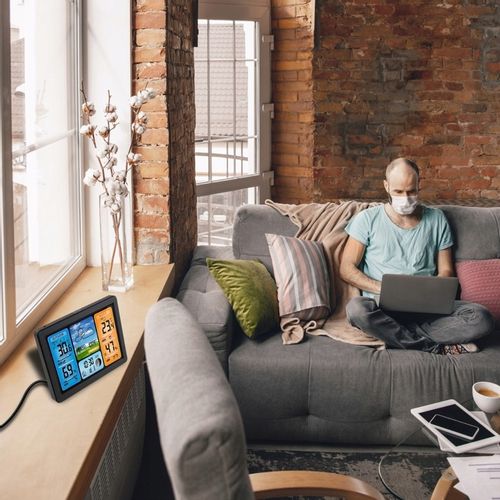 BEZPRZEWODOWA STACJA POGODOWA POGODY Higrometr Termometr Czujnik Zegar Data na Arena.pl