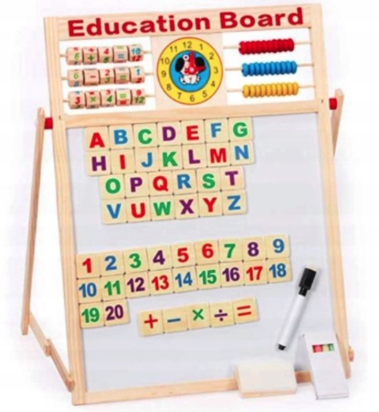 TABLICA DWUSTRONNA EDUKACYJNA WIELOFUNKCYJNA 2W1 zdjęcie 2