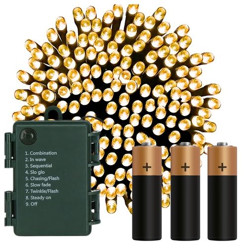 Lampki choinkowe NA BATERIE 140 LED 11m CIEPŁE oświetlenie świąteczne PRO na Arena.pl