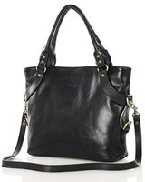 Torebka biznesowa damska kuferek skórzany premium bag - MARCO MAZZINI czarny