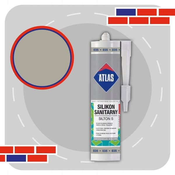 ATLAS SILIKON SILTON S 280ml - 035 SZARY zdjęcie 2