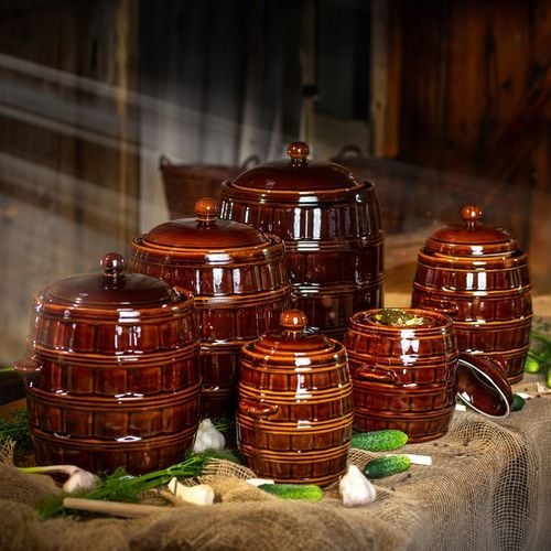 BECZKA KAMIONKA 12L GARNEK DO KISZENIA OGÓRKÓW KAPUSTY Z KOŁNIERZEM na Arena.pl