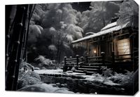 Obraz 70x50cm Tradycyjna Japońska Chatka
