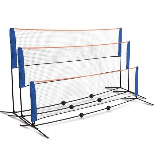 DUŻA SIATKA DO SIATKÓWKI BADMINTONA TENISA ZIEMNEGO 3W1 BARDZO WYSOKA na Arena.pl