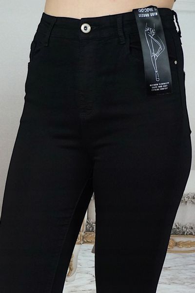 KLASYCZNE JEANSY DAMSKIE WYSOKI STAN CZARNE 38-48 zdjęcie 8