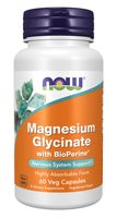NOW FOODS Magnesium Glycinate with BioPerine Glicynian Magn z Biop 60 kaps.