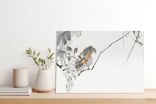 Obraz 60x40cm Two Sparrows, Seitei Japoński Vintage na Arena.pl