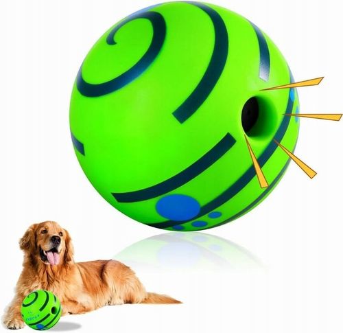 Interaktywna Zabawka dla Psa Piłka z Dźwiękiem Wytrzymała Dużych Ras Psów na Arena.pl