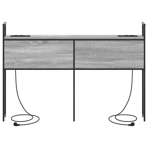 Szafka z Ładowaniem Z zagłówkiem Szary dąb sonoma 140 cm na Arena.pl