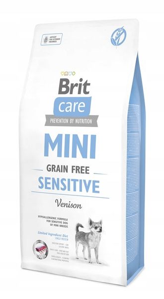 BRIT CARE MINI GRAIN FREE SENSITIVE VENISON 7 KG + GRATIS zdjęcie 1