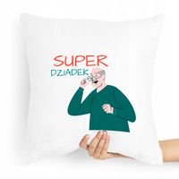 Poduszka Prezent Na Dzień Dziadka Super Dziadek Z Nadrukiem Ze Zdjęciem